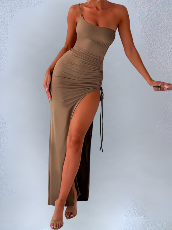 Gaia's Light Brown Maxi Dress