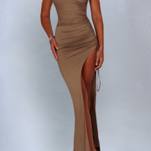 Gaia's Light Brown Maxi Dress