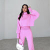 Set pink sweater one size / Σετ ροζ φόρμες one size