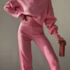 Set pink sweater one size / Σετ ροζ φόρμες one size